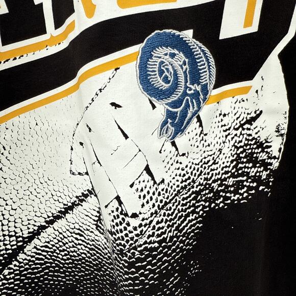 Mitchell & Ness NFL Kick Off Tee Los Angeles Rams Size Medium Black New - Picture 3 of 9